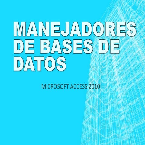 Manejadores de bases de datos