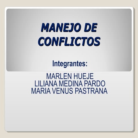 Manejo de conflictos