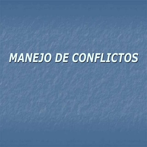Manejo de conflictos