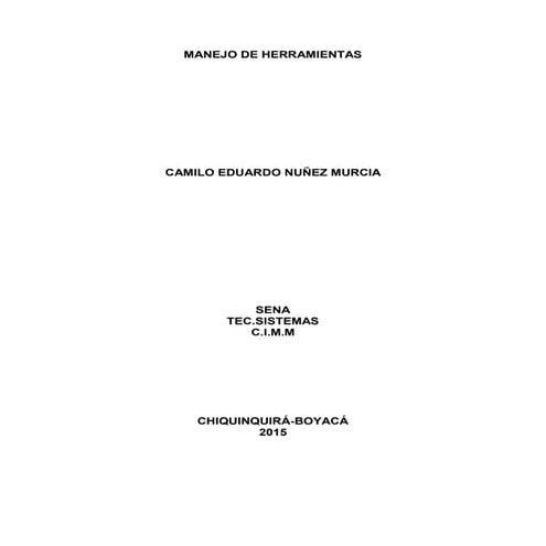 Manejo de herramientas