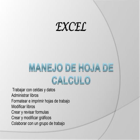 Manejo de hoja de calculo