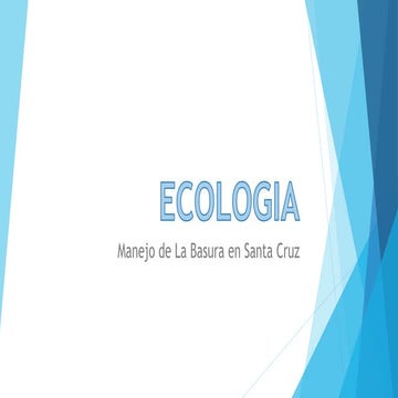 Manejo de la basura en Santa Cruz | PPTX