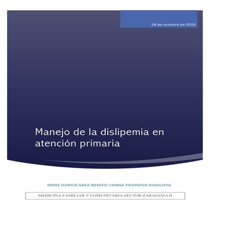28/10/2025. Manejo de la dislipemia en atención primaria. pdf