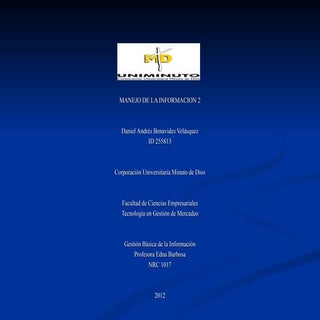 Manejo de la informacion 2 daniel b...