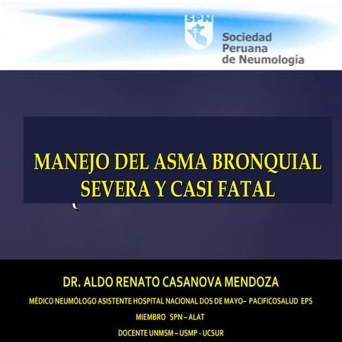 Tratamiento del asma en emergencia  dr. casanova