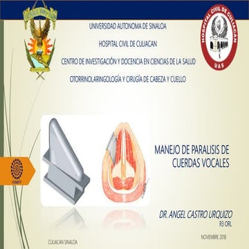 Manejo de paralisis de cuerdas vocales