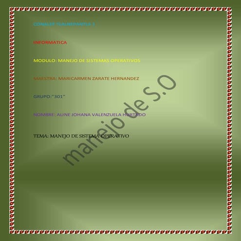 Manejo de sistemas operativo/ALINE JOHANA 