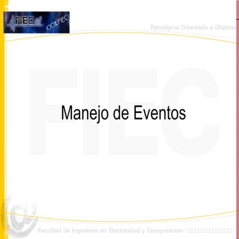 Manejo Eventos en java