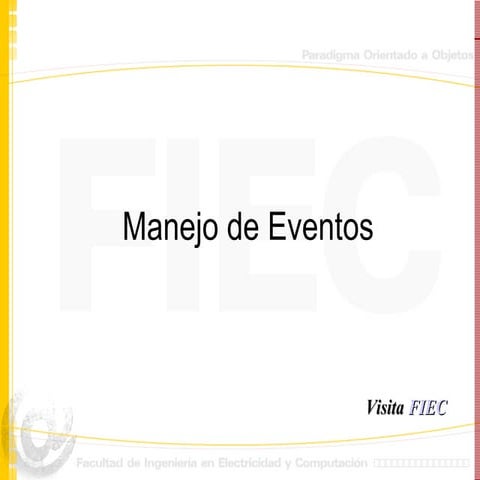 Manejo de Eventos en java
