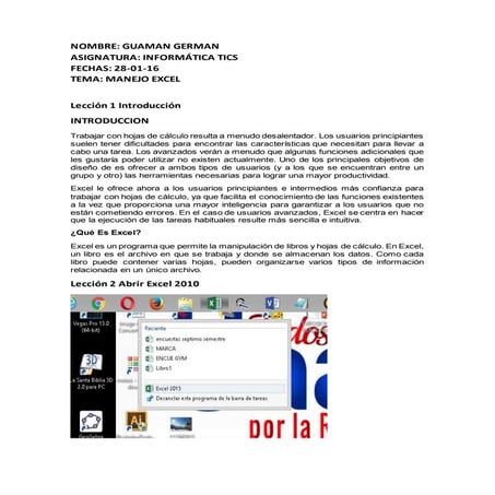 Manejo exel german guaman