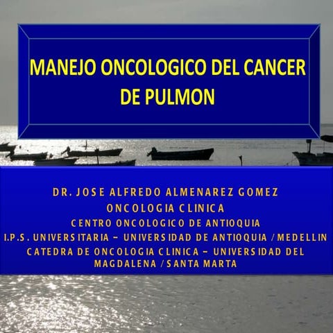 Manejo oncológico del cáncer de pulmón