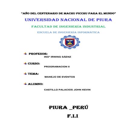 Manejos de eventos john kevin castillo palacios