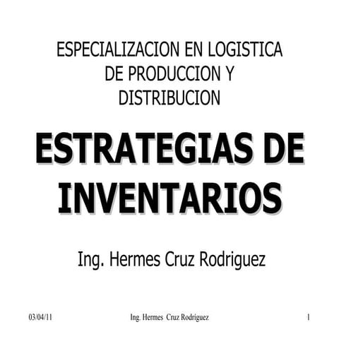 Manejo y control de inventarios