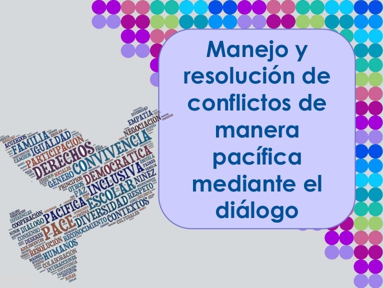 Manejo Y Resolución De Conflictos De Manera Pacífica Mediante El Diál