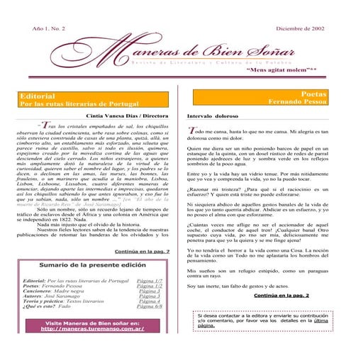 Maneras de Bien Soñar : Portugal