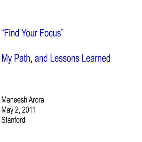 Manesh Arora I Why I Left Google I InternMatch FYF