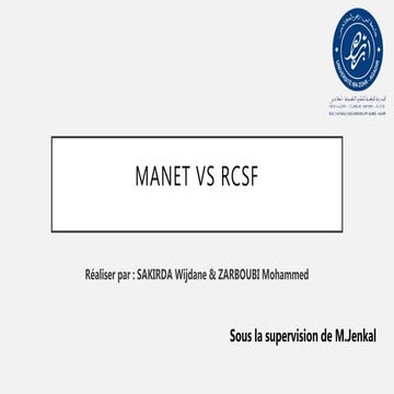 Manet vs Rcsf | PPTX