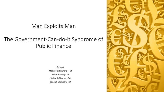 Man exploits man