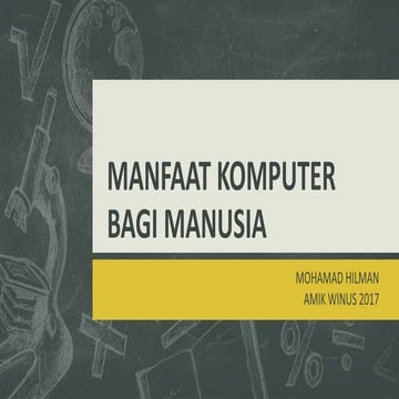 Manfaat komputer bagi manusia