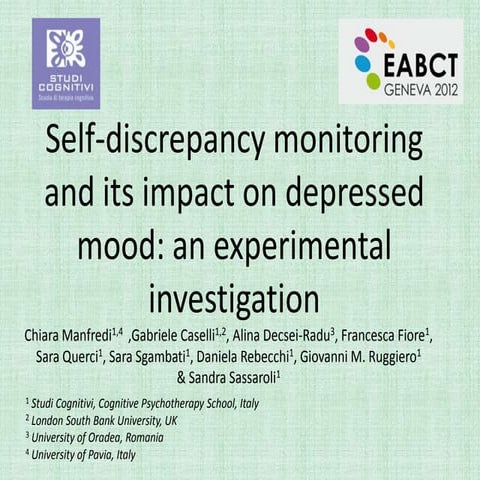 Self-discrepancy monitoring and its impact on depressed mood: an ...