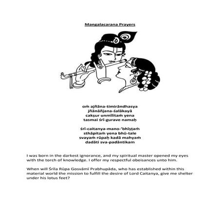 Mangalacarana Prayers