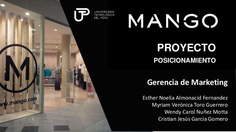 Posicionamiento tienda Mango