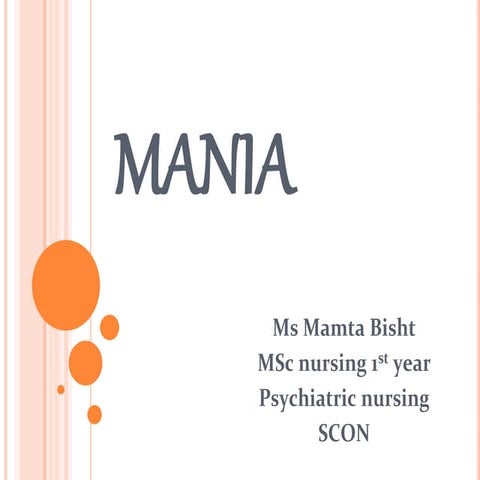 Mania. bipolar disorder. manic disorder