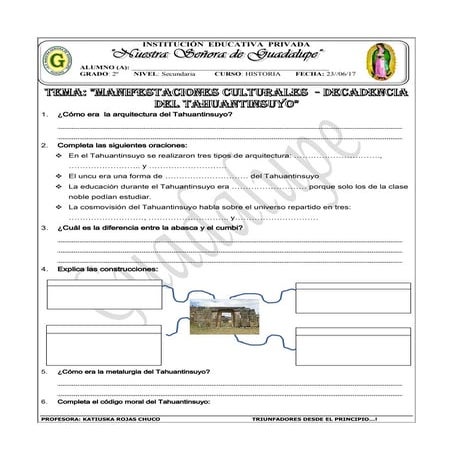 Manifestaciones   decadencia del tahuantinsuyo