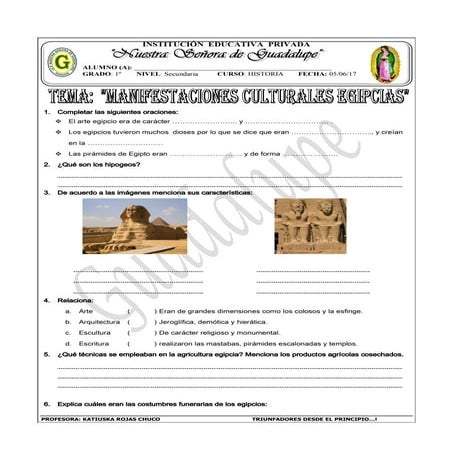 Manifestaciones culturales de egipto
