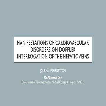 Manifestations of Cardiovascular Disorders on Doppler Interrogation of Hepati...