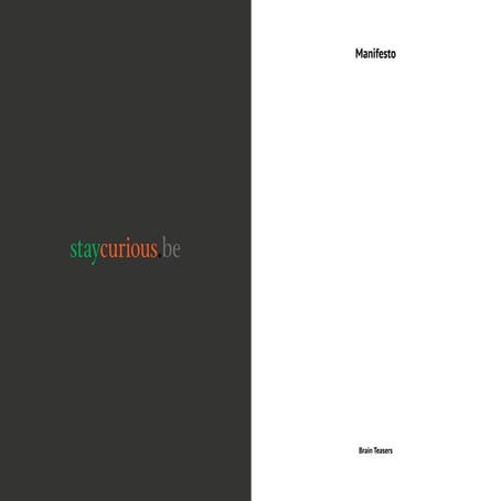 Manifesto - for Entrepreneurs and Wannabes