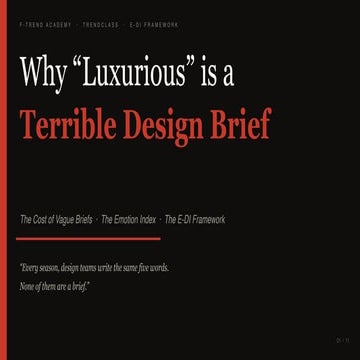 Why “Luxurious” Is a Terrible Design Brief | Emotion Index & Product ...
