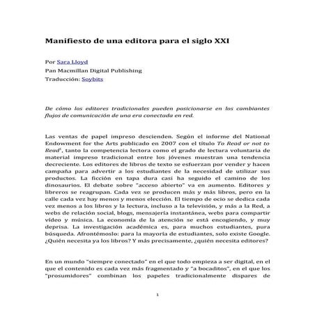 Manifiesto sara lloyd