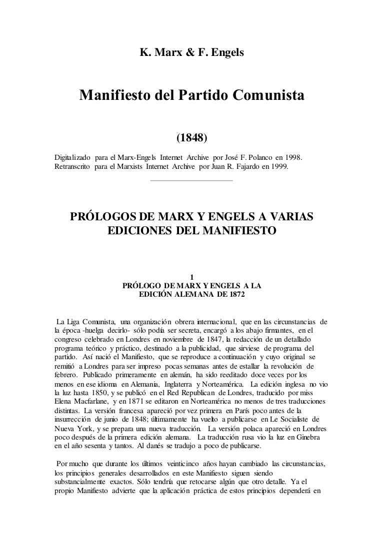 Manifiesto Comunista