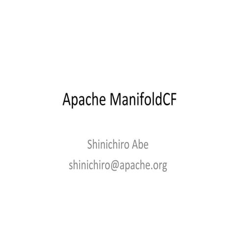 Apache ManifoldCF
