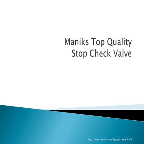 Maniks top quality stop check valve