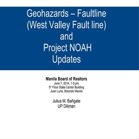 Manila Board of Realtors Geohazards
