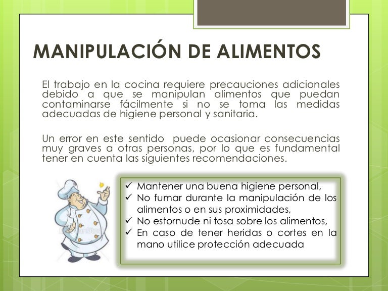 Manipulación de alimentos