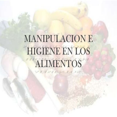 Manipulacion de alimentos e higiene