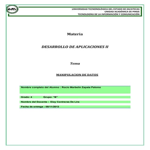 Manipulacion de datos