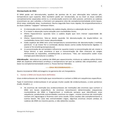 Manipulação de DNA