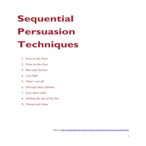 Persuasion techniques
