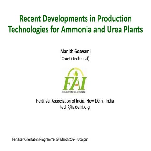 Manish Goswami_ Development in Production Technologies for Ammonia and U....pdf