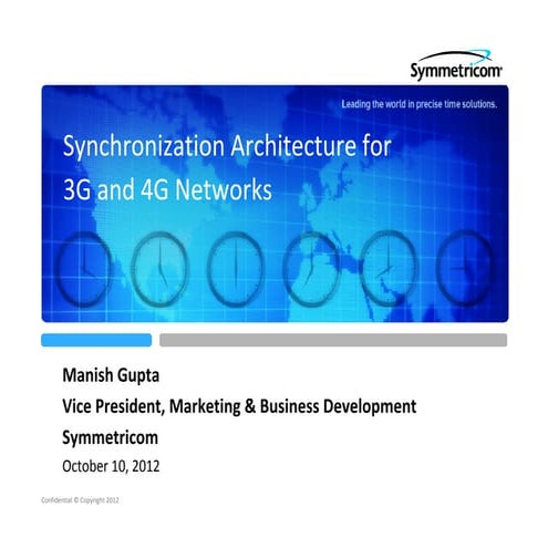 Synchronization Architecture for 3G and 4G Networks