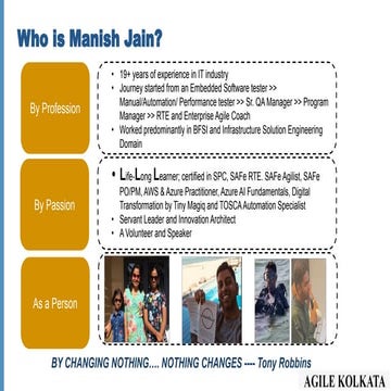 Agile Kolkata 13-14 Sep 2024 | Connect WHATs & HOWs with WHYs by Manish Jain
