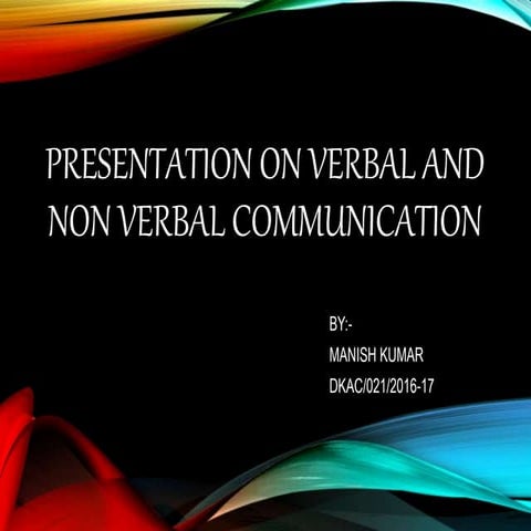 verbal and non verbal communication