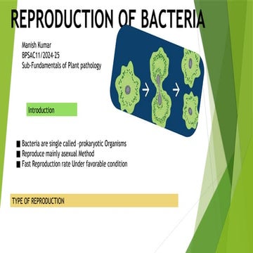 Reproduction in bacteria | PPTX