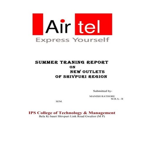 Airtel project report