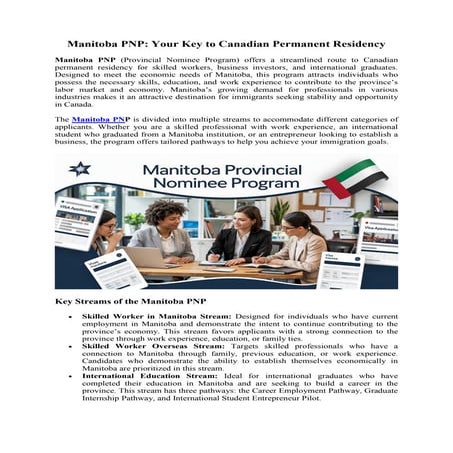 Permanent Residence Manitoba | Manitoba Express Entry Immigration ...