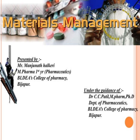 Manjunat h material management